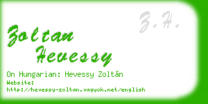 zoltan hevessy business card
